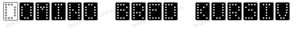 Domino bred kursiv omrids字体转换